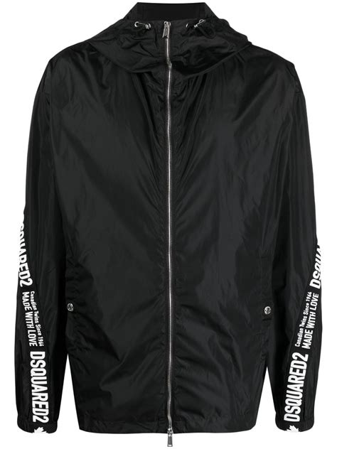 logo tape windbreaker jacket.